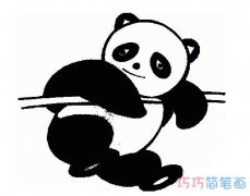 怎么画大熊猫 可爱熊猫的简笔画图片