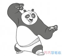 功夫熊猫怎么画 功夫熊猫的画法图片