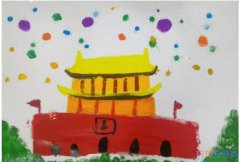 涂色北京天安门广场的简笔画图片