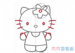 怎么画简单的凯蒂猫 Hello Kitty的简笔画图片