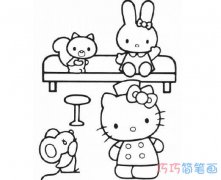 可爱的凯蒂猫怎么画 Hello Kitty的画法图片