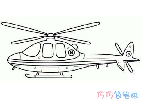直升机图片 怎么画直升机简笔画教程