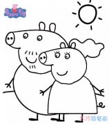 小猪佩奇图片 猪爸爸和猪妈妈简笔画教程