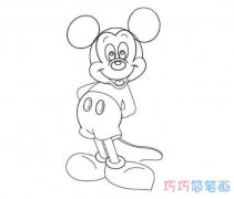 [图文]q版可爱米老鼠怎么画_卡通米老鼠简笔画图片