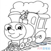 简单托马斯小火车怎么画_托马斯小火车简笔画图片