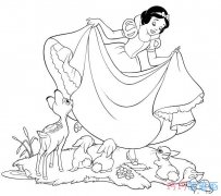 美丽的白雪公主怎么画_白雪公主简笔画图片