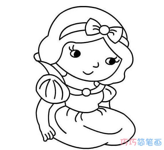 幼儿白雪公主的画法图片_白雪公主简笔画图片