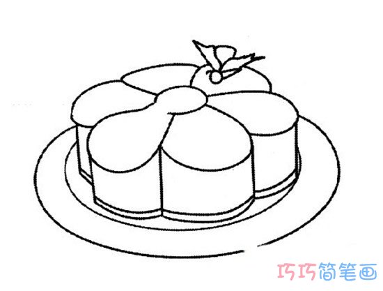 中秋月饼怎么画简单又漂亮_月饼简笔画图片
