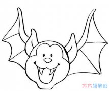 万圣节吸血蝙蝠怎么画_万圣节蝙蝠简笔画图片