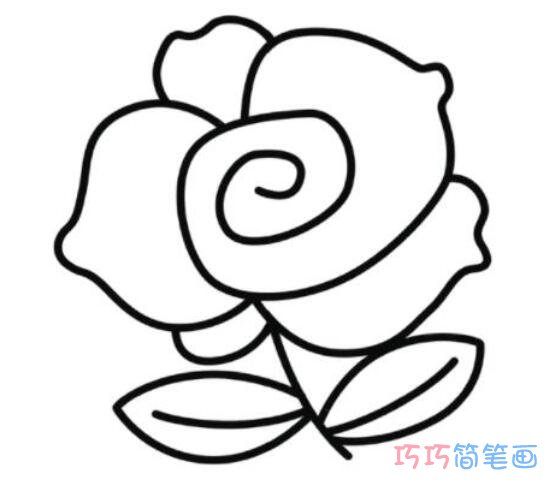 简单又漂亮的玫瑰花怎么画_玫瑰花简笔画图片