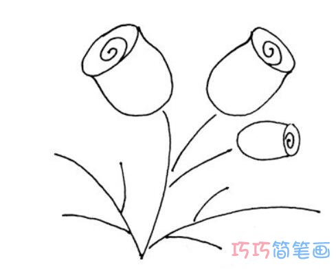 简单又漂亮的玫瑰花怎么画_玫瑰花简笔画图片