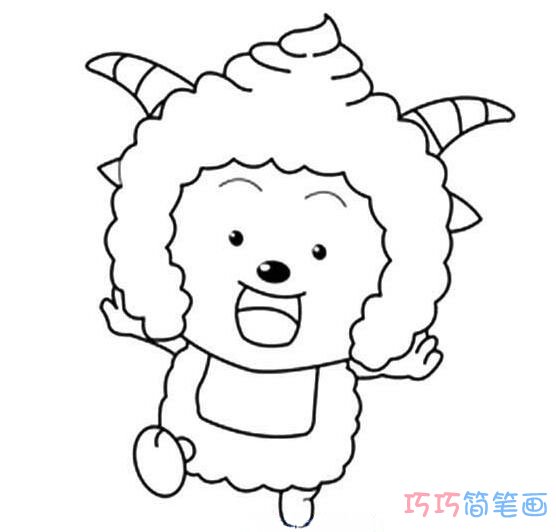 可爱的懒羊羊怎么画 懒羊羊的简笔画画法图片