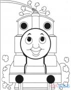 简单可爱托马斯火车头怎么画_托马斯简笔画图片