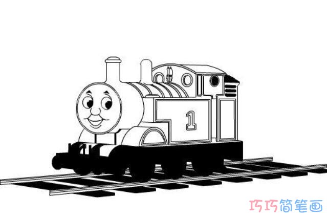 如何画托马斯小火车简笔画图片步骤教程