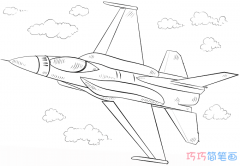 卡通战斗机怎么画素描_战斗机简笔画图片
