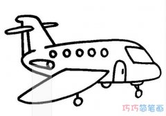 简单客运飞机怎么画_飞机简笔画图片