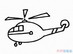 卡通直升机怎么画简单_直升飞机简笔画图片