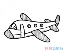 幼儿简单飞机的画法_卡通飞机简笔画图片