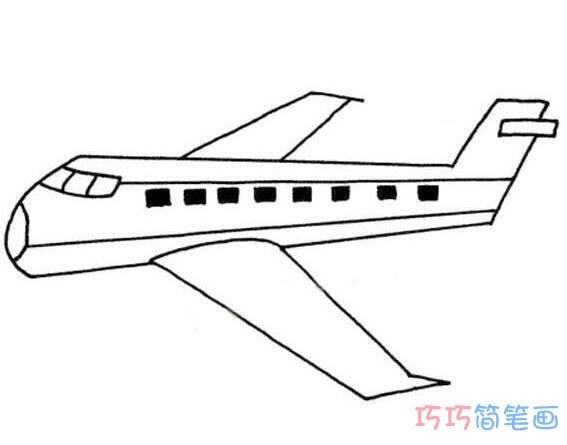 幼儿简单飞机的画法_卡通飞机简笔画图片