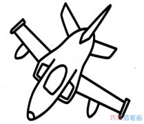 幼儿卡通飞机的画法简单_飞机简笔画图片