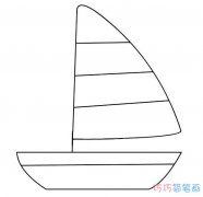 超简单小帆船的画法图片_帆船简笔画图片
