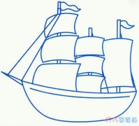 简单好看的帆船怎么画_儿童画帆船简笔画图片