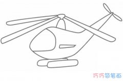 儿童画直升机怎么画简单_直升机简笔画图片