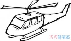 直升机的画法铅笔素描_直升飞机简笔画图片
