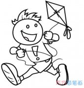 放风筝的小男孩怎么画简单_小男孩简笔画图片