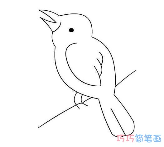 电线上的小鸟的画法_小鸟简笔画图片