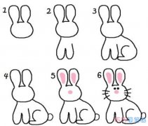 简单详细的小白兔画法步骤图_兔子简笔画图片