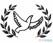 儿童放飞和平鸽怎么画简单_和平鸽简笔画