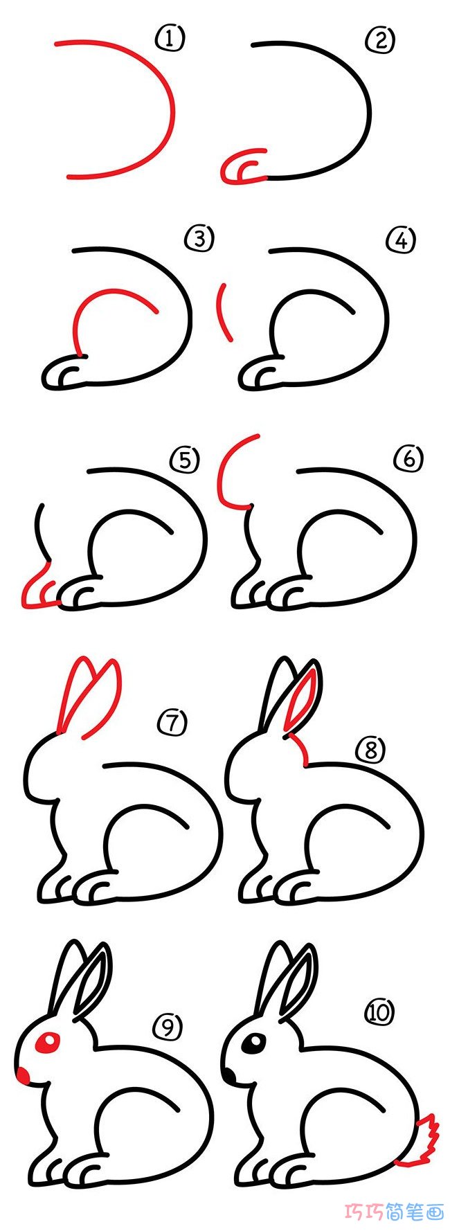 兔子简单画法可爱图片