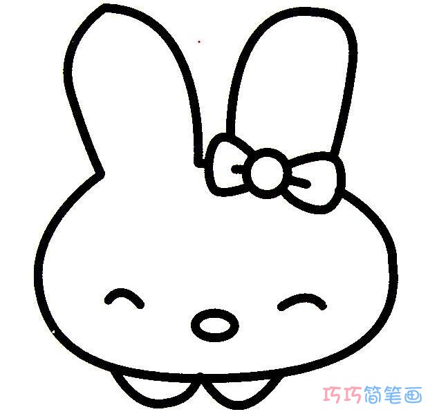 超可爱小兔子卡通头像画法_小白兔简笔画图片