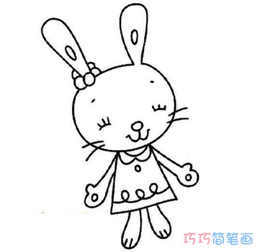 儿童简单又可爱的兔子_兔子简笔画