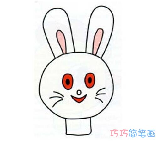 带颜色的可爱兔子简笔画_可爱儿童兔子图片