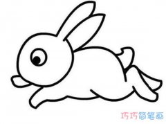 幼儿最简单的兔子画法步骤_兔子简笔画图片