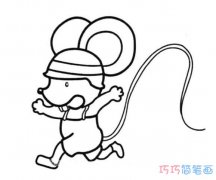 赛跑卡通小老鼠怎么画好看_老鼠简笔画图片