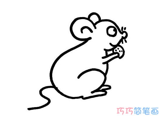偷吃饼干老鼠简笔画_老鼠简笔画图片