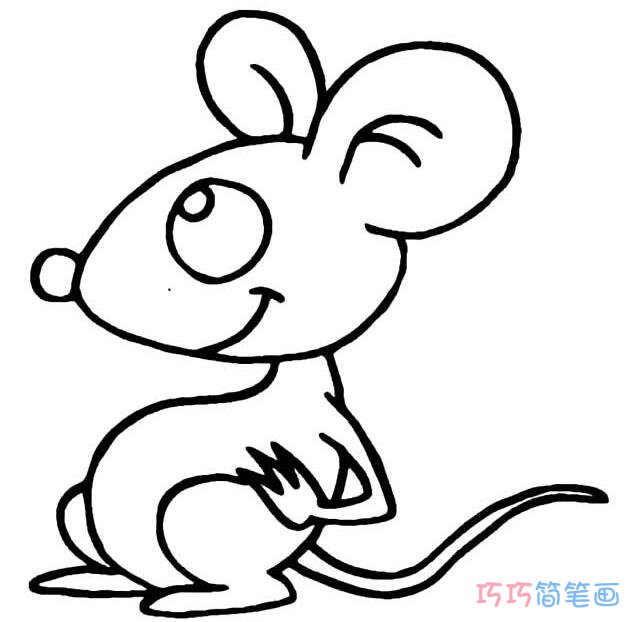 调皮叉腰挺肚子老鼠简笔画_老鼠简笔画图片