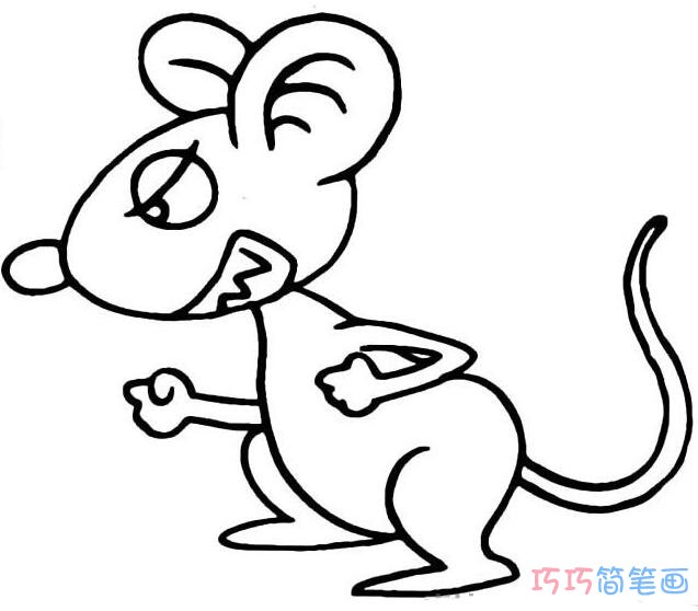 卡通淘气老鼠怎么画好看_淘气老鼠简笔画图片