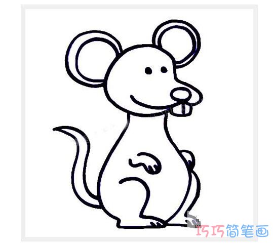 可爱站立彩色老鼠怎么画简单_两只老鼠简笔画图片