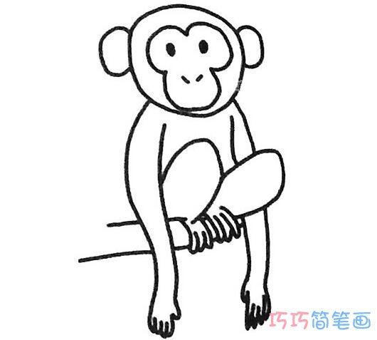 伤心的小猴子怎么画_小猴子简笔画图片
