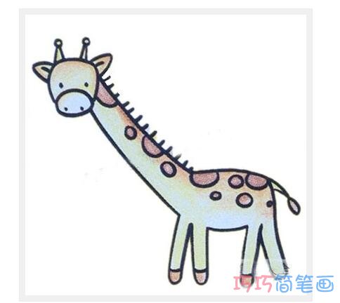 简单幼儿长颈鹿怎么画_长颈鹿的简笔画图片
