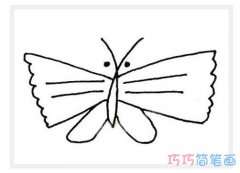 幼儿漂亮蝴蝶的画法简单_蝴蝶简笔画图片