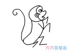 最简单的小猴子怎么画可爱_小猴子简笔画图片