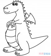 儿童画恐龙怎么画素描_恐龙简笔画图片