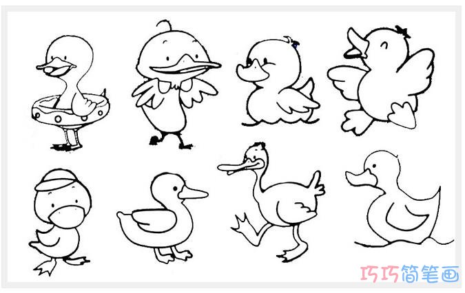 小鸭子的画法图片