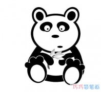 儿童卡通熊猫怎么画好看_大熊猫简笔画图片