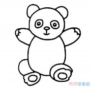 幼儿卡通小熊猫怎么画_大熊猫简笔画图片